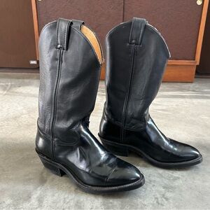 Justin leather cowboy boots